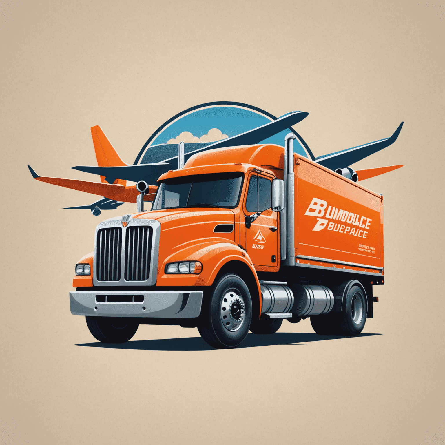 BumoLacer logo featuring a stylized truck or airplane symbolizing fast and reliable delivery