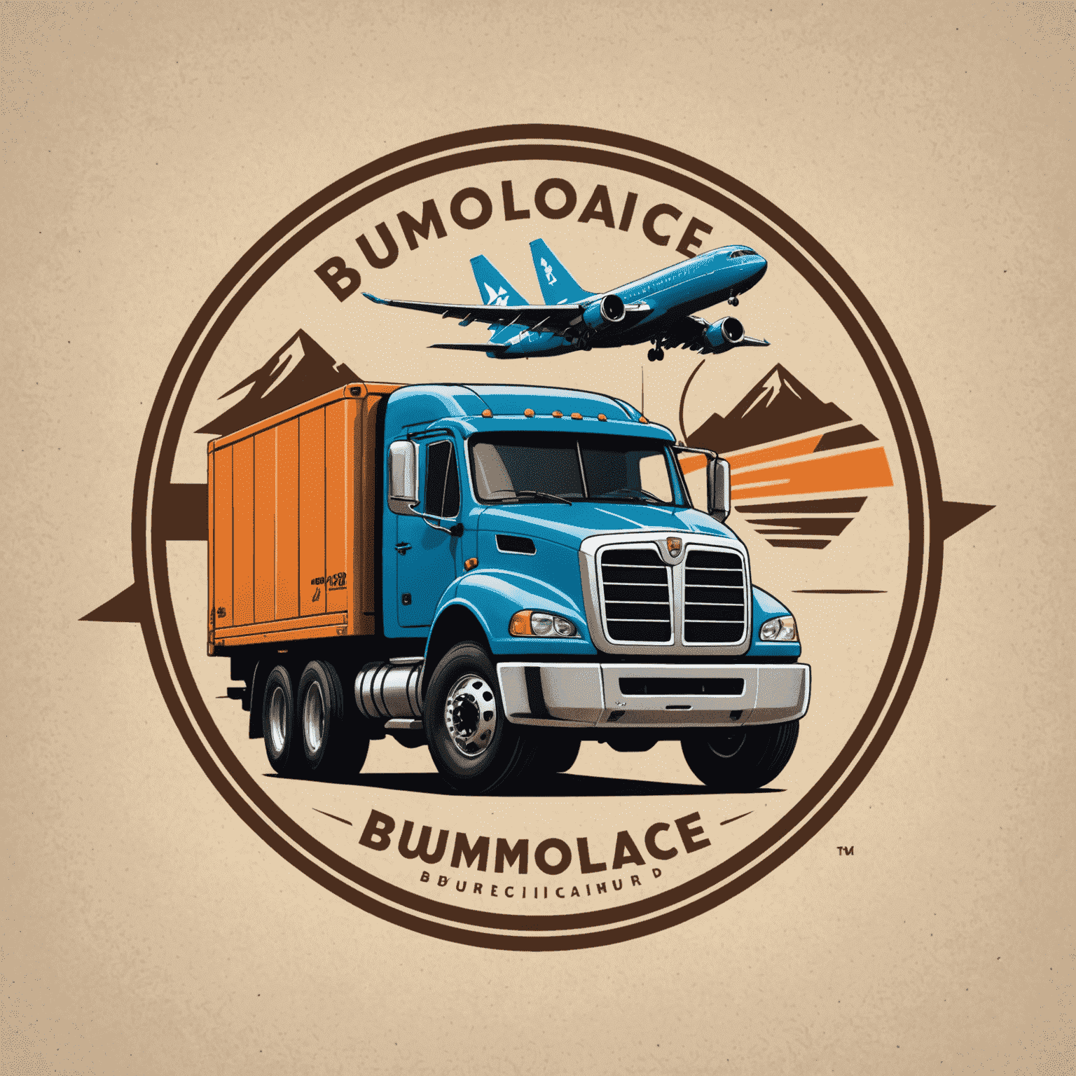BumoLacer logo featuring a stylized truck or airplane symbolizing fast and reliable delivery