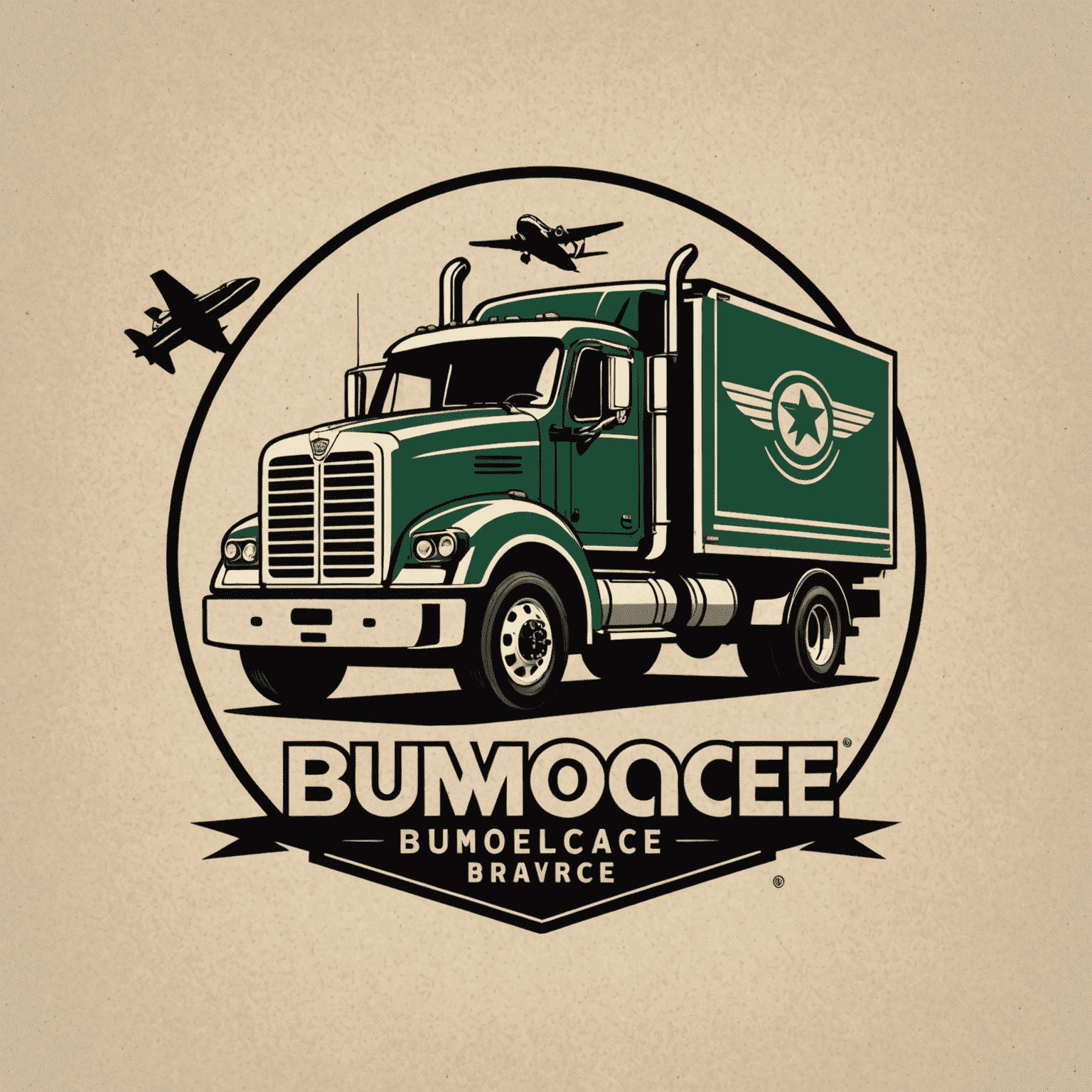 BumoLacer logo featuring a stylized truck or airplane symbolizing fast and reliable delivery