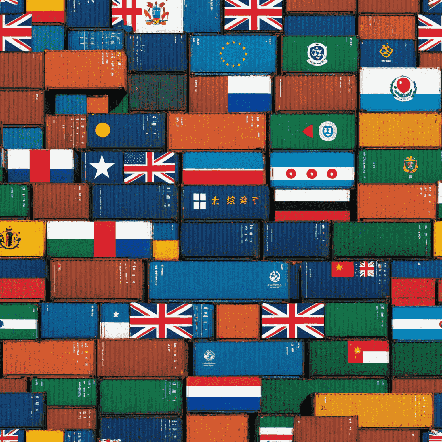 A collage of customs officers, legal documents, and cargo containers with flags of different countries, representing new import regulations and cross-border delivery challenges